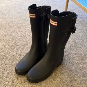 Hunter Black Waterproof Rain Boots
